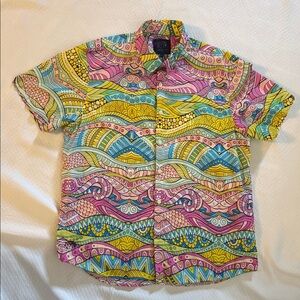 Rare Vintage John Lennon psychedelic Patterned Men's Shirt. Excelent condition